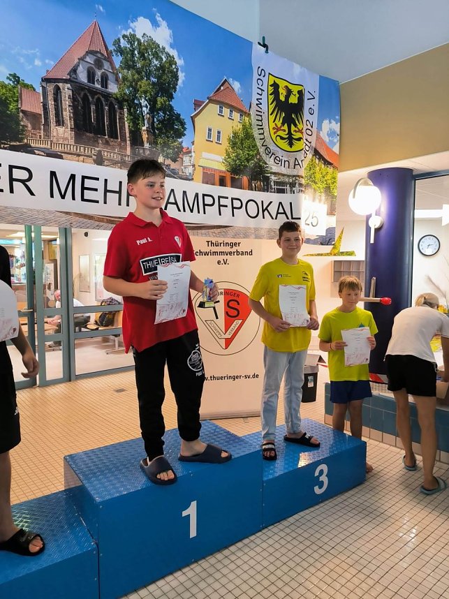 F&uuml;nf Nordh&auml;user Schwimmer nahmen am Mehrkampf in Arnstadt teil
