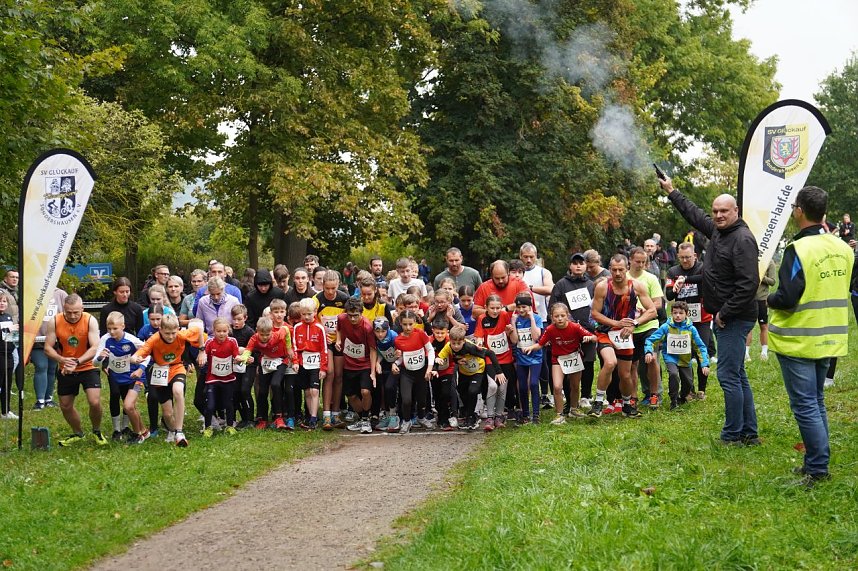 Der HSG Nachwuchs beim Stadtpark Lauf in Sondershausen