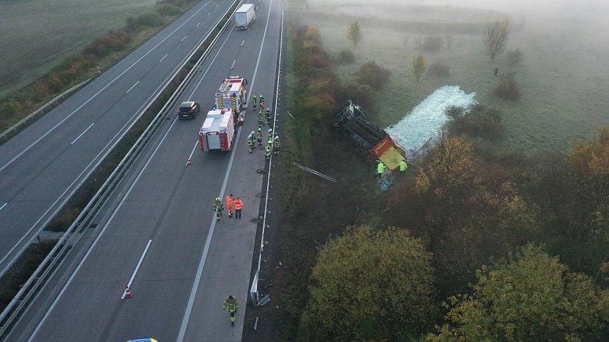 Schwerer Unfall auf der A38