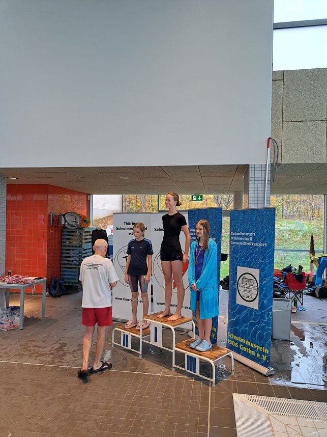 Die Nordh&auml;user Nachwuchsschwimmer bei der Kurzbahnmeisterschaft in Gotha