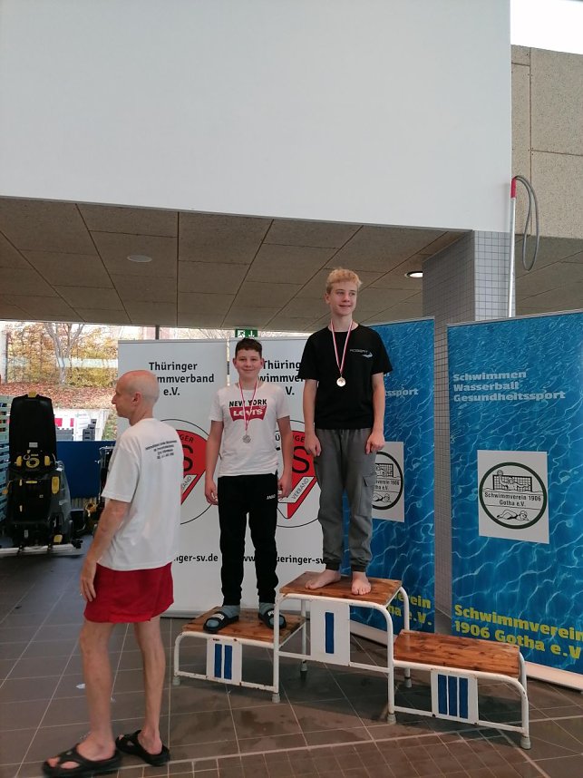 Die Nordh&auml;user Nachwuchsschwimmer bei der Kurzbahnmeisterschaft in Gotha