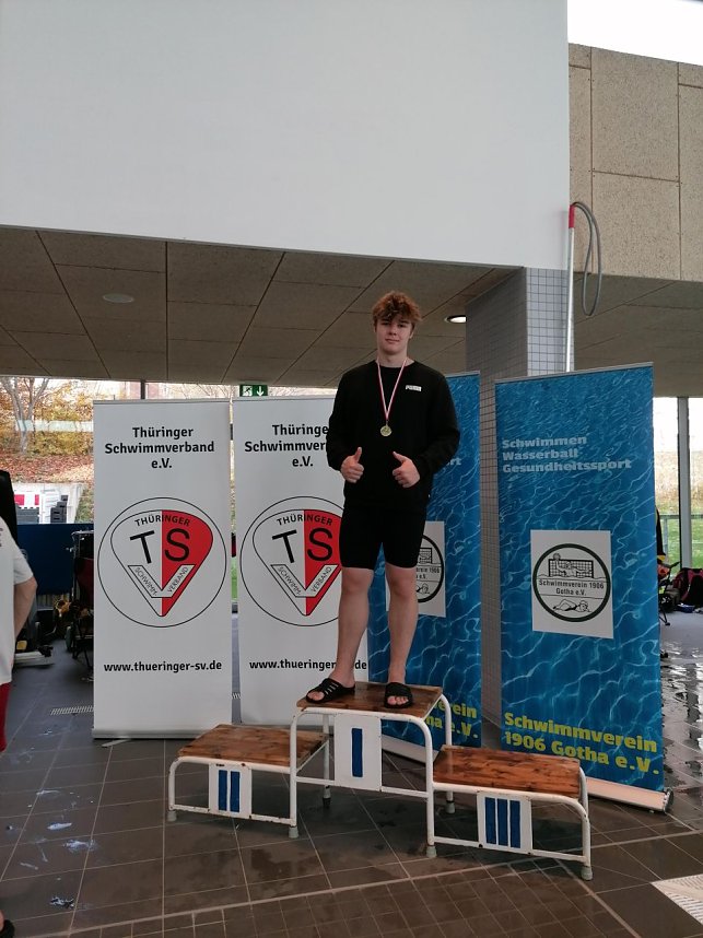 Die Nordh&auml;user Nachwuchsschwimmer bei der Kurzbahnmeisterschaft in Gotha