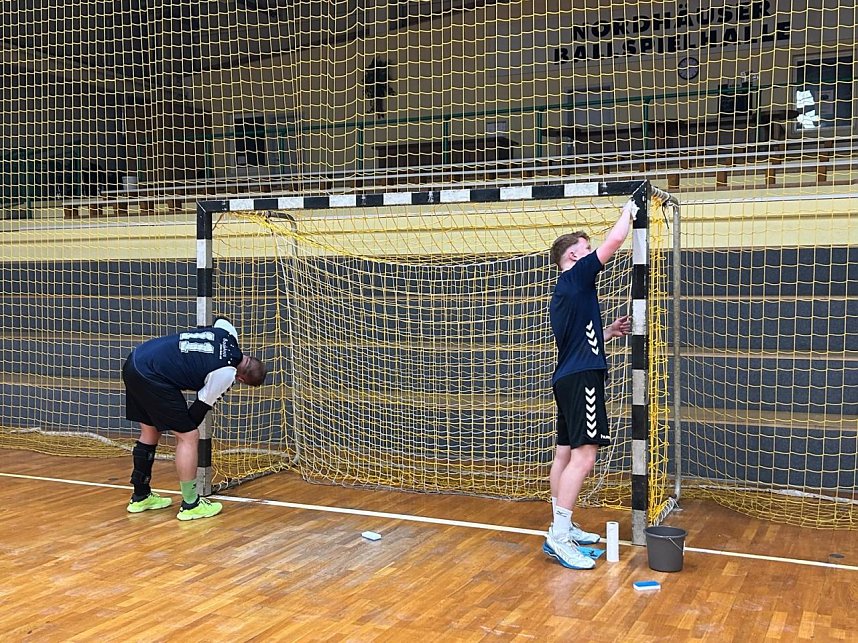 Vorbereitungen f&uuml;r das Handball-Wochenende