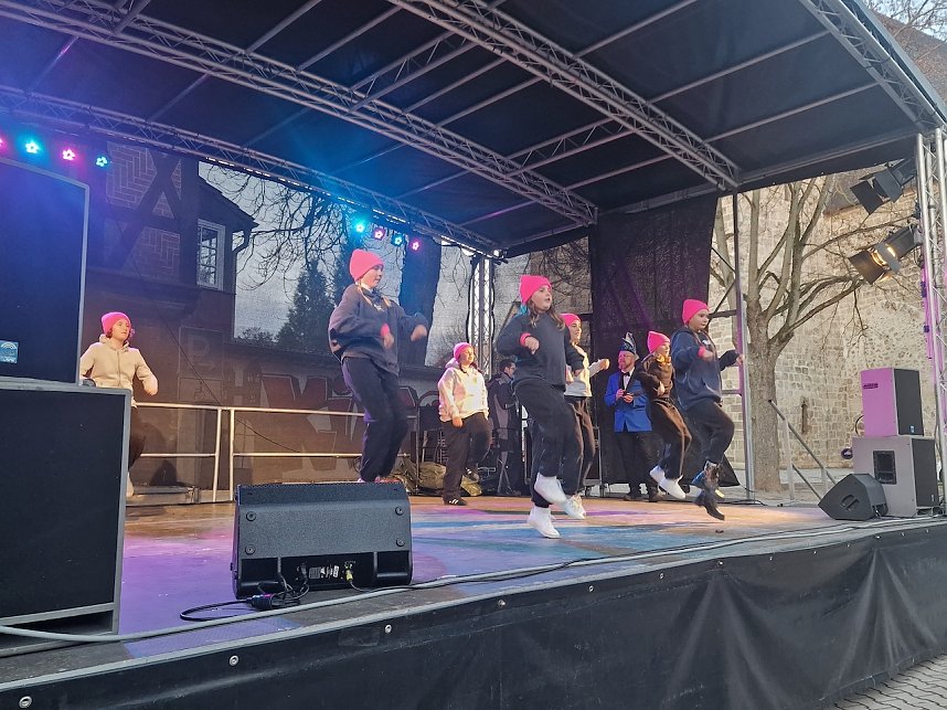 Die Nordh&auml;user Karnevalsvereine gaben auf dem Blasiikirchplatz den Startschuss f&uuml;r die 5. Jahreszeit