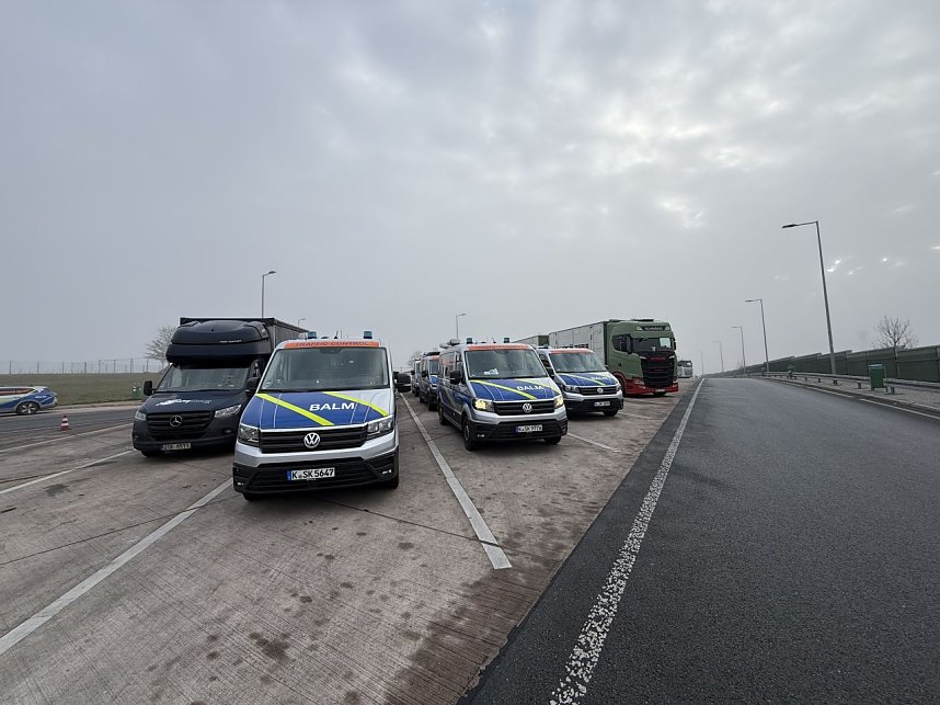 Kontrolle am Rastplatz Kesselberg