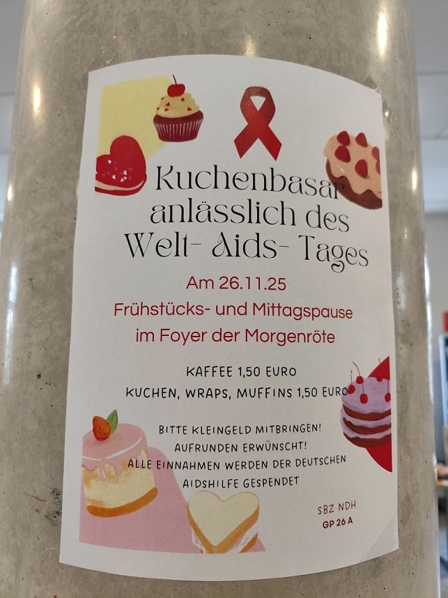 Veranstaltung anl&auml;sslich des Welt Aids Tages am SBZ
