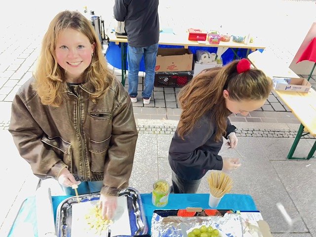 Bleicher&ouml;der Sch&uuml;tzenjugend auf dem Weihnachtsmarkt