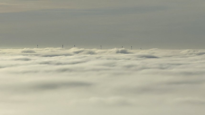 Blick &uuml;ber den Harz vom Poppenturm Richtung Sondershausen