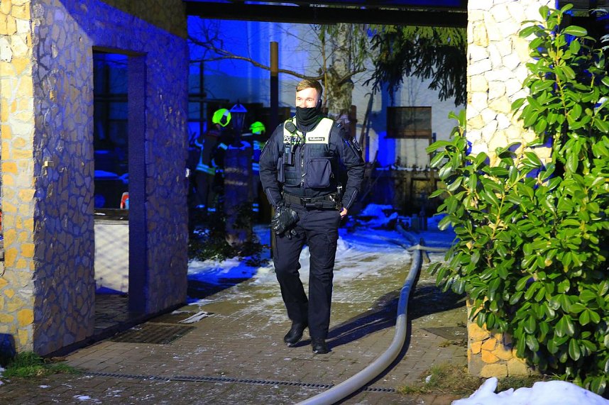 Feuerwehreinsatz in der Freiheitsstra&szlig;e in Krimderode