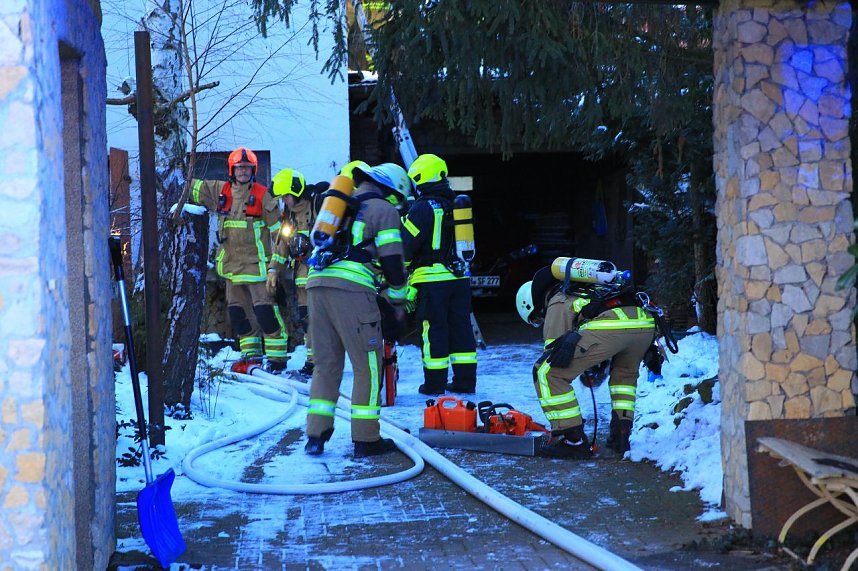 Feuerwehreinsatz in der Freiheitsstra&szlig;e in Krimderode