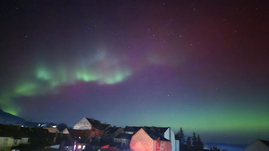 Polarlichter &uuml;ber Bleicherode