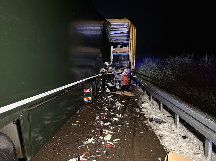 Ein Lkw-Unfall ereignete sich auf der A38.