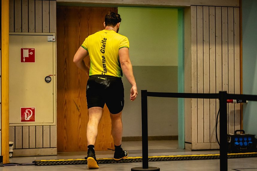 Der M&auml;nnerwettkampf beim 17. Kugelsto&szlig;-Indoor.