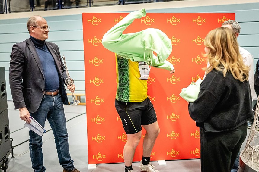 Der M&auml;nnerwettkampf beim 17. Kugelsto&szlig;-Indoor.