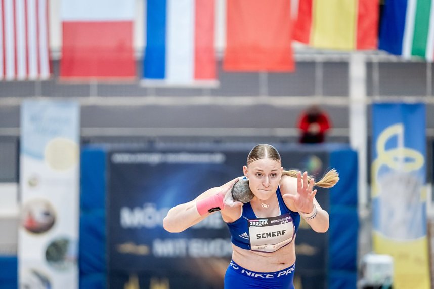 Bilder vom U-20-Wettkampf beim Kugelsto&szlig;-Indoor. 