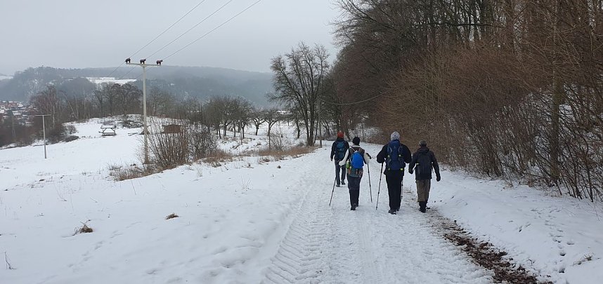 Die Wanderer erreichten den S-Bahnhof in Halle-Neustadt.