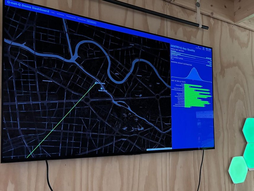 Demonstration der hersteller&uuml;bergreifenden Quantenschl&uuml;ssel-Verteilung (QKD) f&uuml;r kritische Infrastrukturen im Gesundheitskiosk Sundhausen