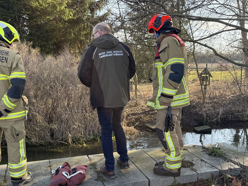 Die Fahrt endete in der Salza.