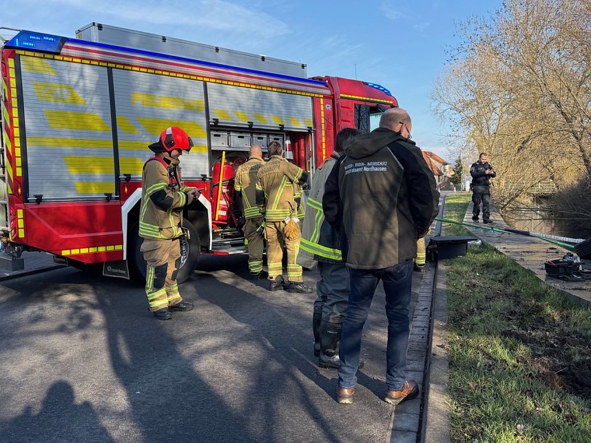 Die Fahrt endete in der Salza.