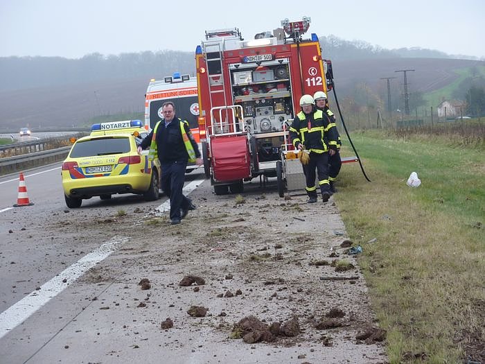 Unfall auf der A 38