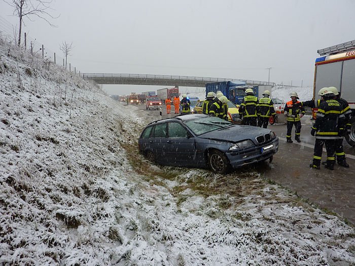 Unfall auf der Autobahn