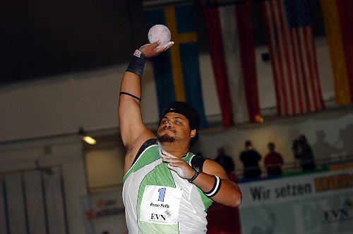 1.Energie Kugelsto&szlig; Indoor Sieger Reese Hoffa